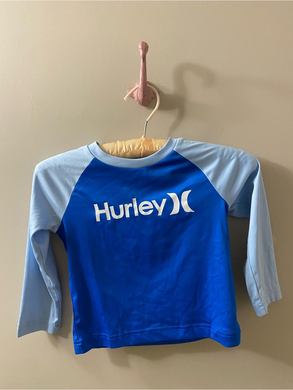 Hurley Blue Kids Long Sleeve Rash Guard
